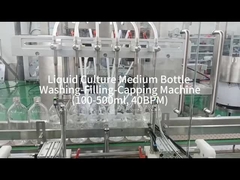 Линия для мытья, заполнения и закрывания бутылок 100-500 мл 40 BPM