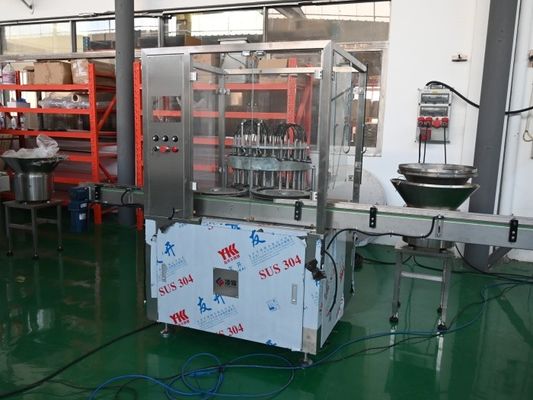 Автоматическая машина для укупорки и укупорки флаконов (12 головок)Высокоскоростная герметичность уплотнения с сервоприводом для передовых решений в области здравоохранения